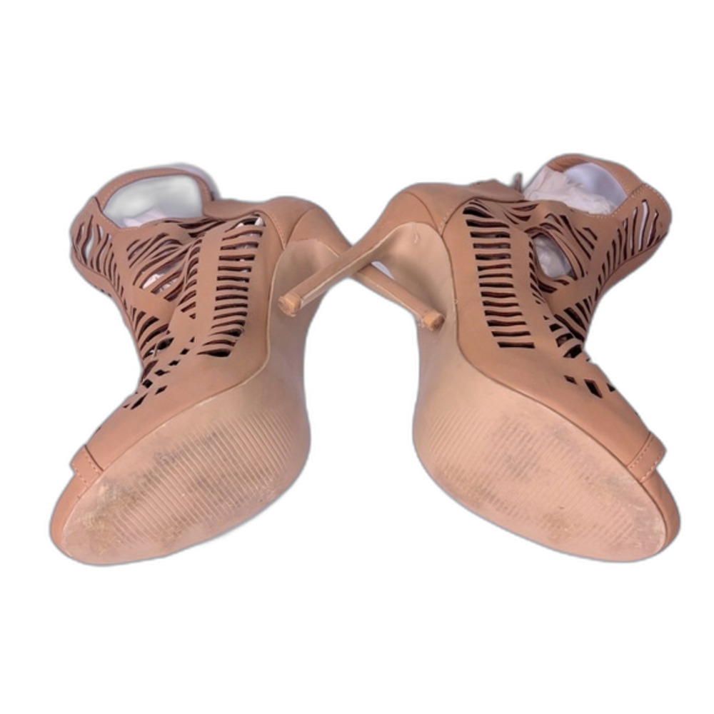 Womens Europiel heels boho beige suede high bohemian lexu casual zipper luxe 9. - Picture 7 of 10